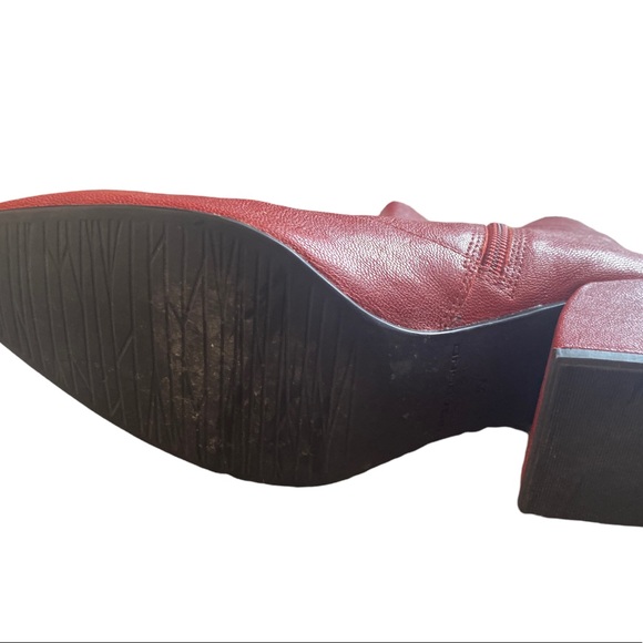 Vagabond Olivia Cherry Red Leather Ankle Boots - Picture 15 of 15